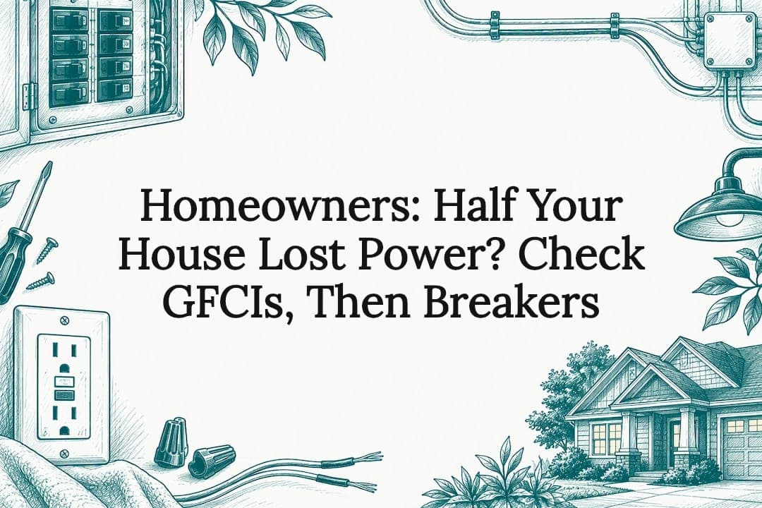 Homeowners: Half Your House Lost Power? Check GFCIs, Then Breakers