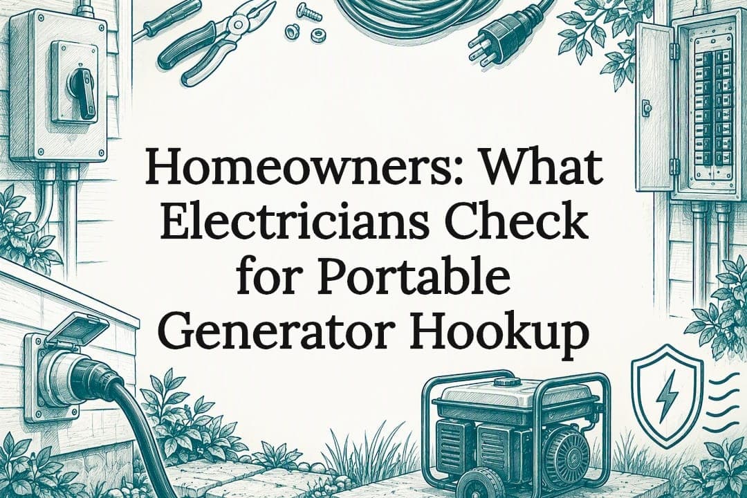 Homeowners: What Electricians Check for Portable Generator Hookup