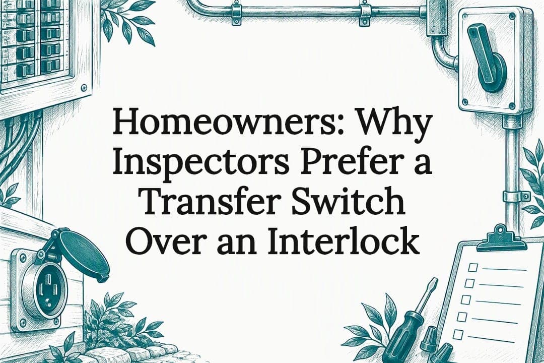 Homeowners: Why Inspectors Prefer a Transfer Switch Over an Interlock