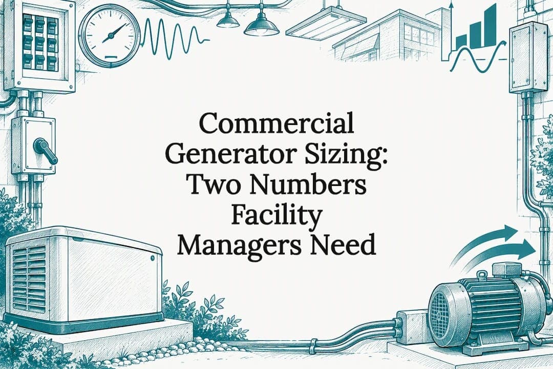 Commercial Generator Sizing: Two Numbers Facility Managers Need