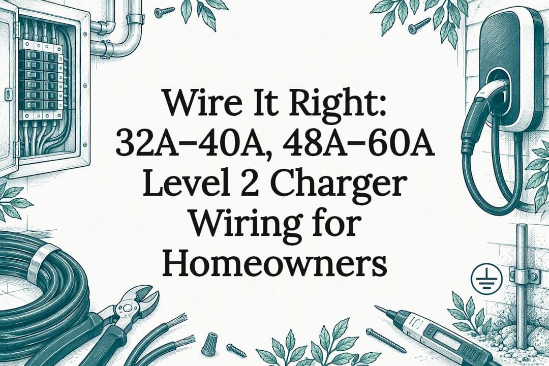 Wire It Right: 32A–40A, 48A–60A Level 2 Charger Wiring for Homeowners