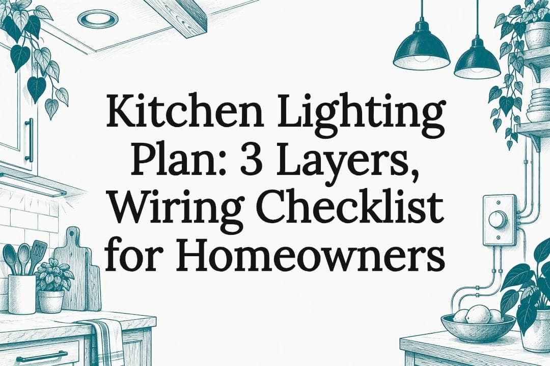 Kitchen Lighting Plan: 3 Layers, Wiring Checklist for Homeowners