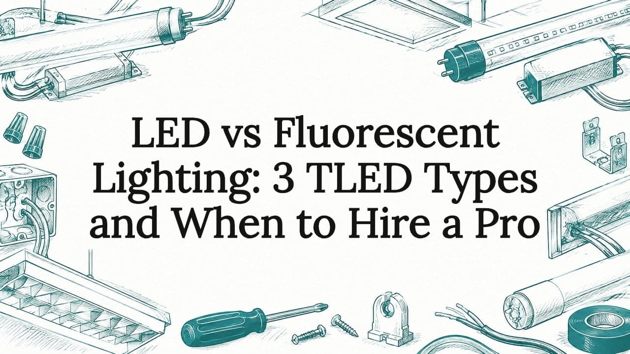 LED vs Fluorescent Lighting: 3 TLED Types and When to Hire a Pro