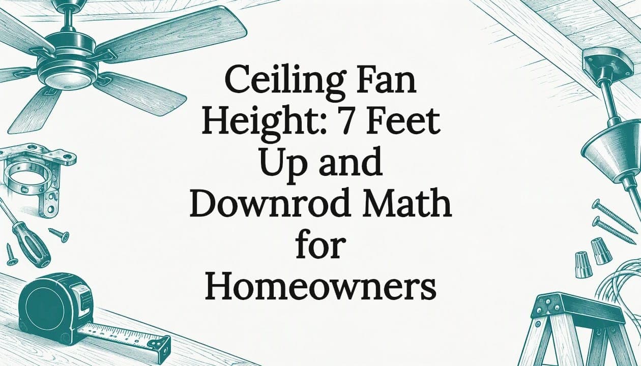 Ceiling Fan Height: 7 Feet Up and Downrod Math for Homeowners